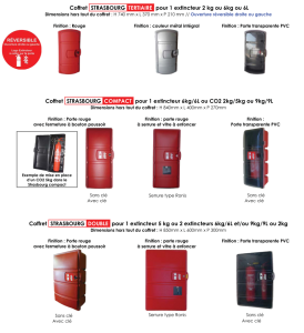 Coffrets de sécurité pour extincteurs