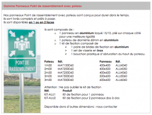 Signalétique - Point de rassemblement